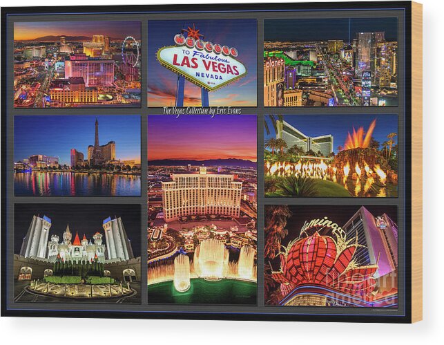 Bellagio Wood Print featuring the photograph Viva Las Vegas Collection by Aloha Art