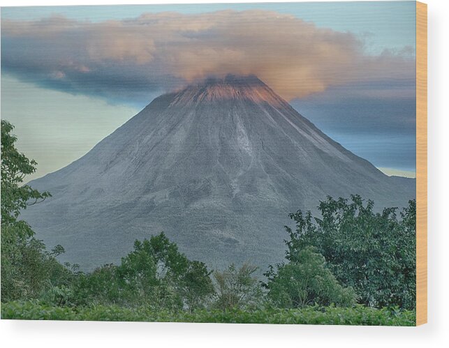 Volcano Wood Print featuring the photograph Volcan Aranel by Jessica Levant