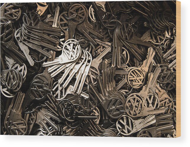 Classic Wood Print featuring the photograph VW Keys by Richard Kimbrough