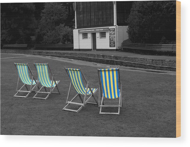 Deckchair Wood Print featuring the photograph Waiting for the Band by Chris Day
