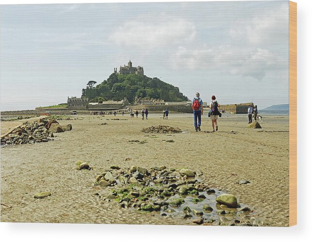 Britain Wood Print featuring the photograph Walking To St Michael's Mount by Rod Johnson