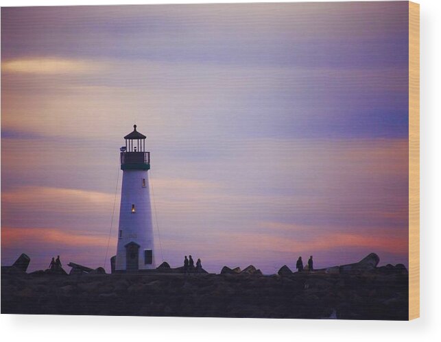 Lighthouse Wood Print featuring the photograph Walton Lighthouse by Lora Lee Chapman