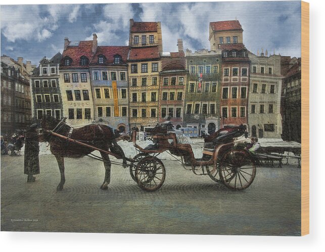  Wood Print featuring the photograph Old Town in Warsaw # 30 by Aleksander Rotner