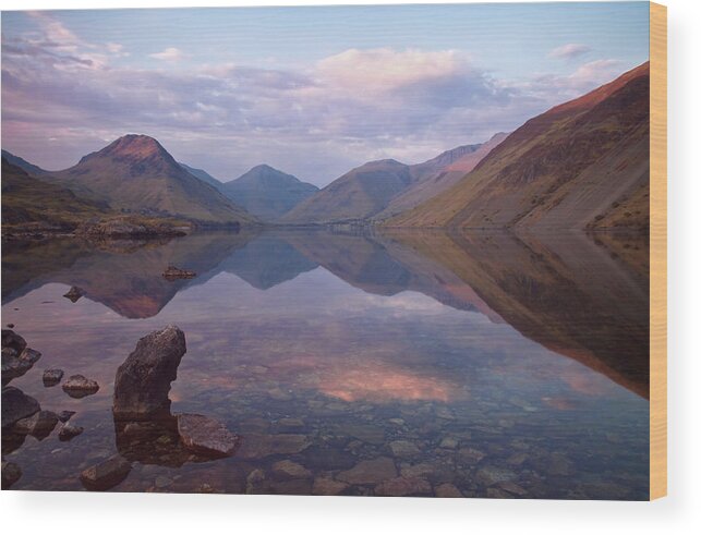 Wastwater Wood Print featuring the photograph Wastwater in Cumbria by Pete Hemington