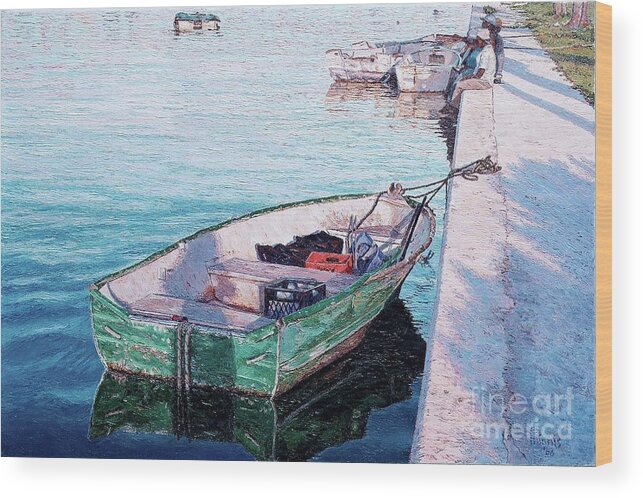 Eddie Wood Print featuring the painting Watching the Tide by Eddie Minnis