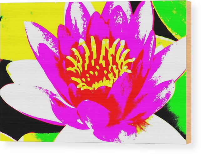 Abstract Water Lily Wood Print featuring the photograph Water Lily 2 by Douglas Pike