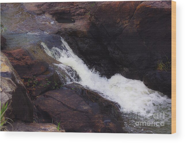 Serpentine Wood Print featuring the photograph Water Running by Cassandra Buckley