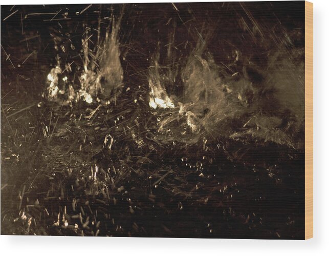 Water Wood Print featuring the photograph Water Splashing by Martin Valeriano