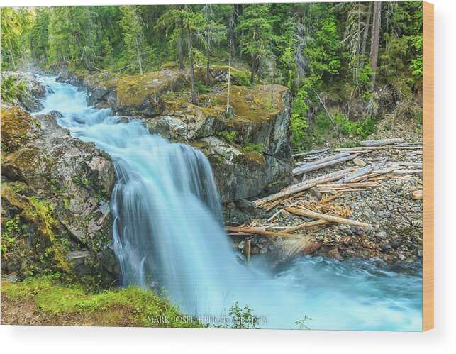 Waterfall Wood Print featuring the photograph Waterfall at Rainier by Mark Joseph