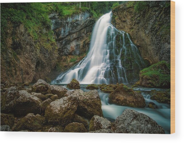 Waterfall Wood Print featuring the photograph Waterfall by Martin Podt