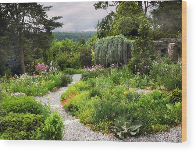 Wave Hill Wood Print featuring the photograph Wave Hill Spring Garden by Jessica Jenney