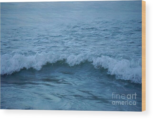 Waves Wood Print featuring the photograph waves I by HD Connelly