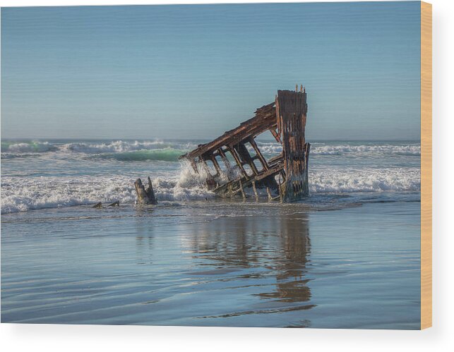 Peter Iredale Wood Print featuring the photograph Weather Beaten 0684 by Kristina Rinell