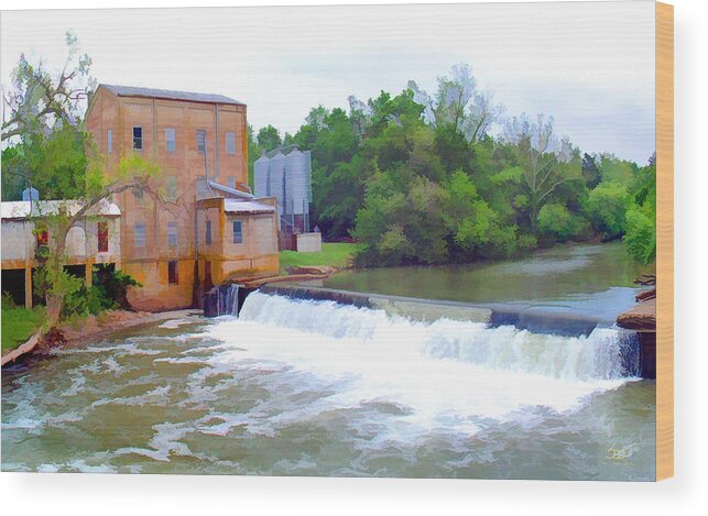 Water Wood Print featuring the photograph Weisenberger Mill by Sam Davis Johnson