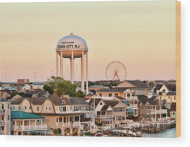 Ocean City Wood Print featuring the photograph Welcome to Ocean City, NJ by Kristia Adams