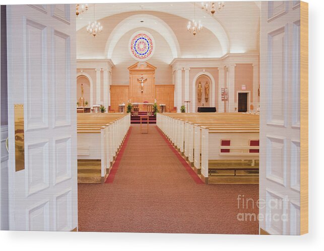 St. James Wood Print featuring the photograph Welcome to the Lord's House by Patty Colabuono