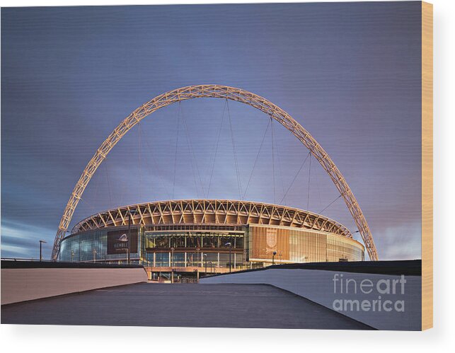  Wembley Wood Print featuring the photograph Wembley Stadium by David Bleeker