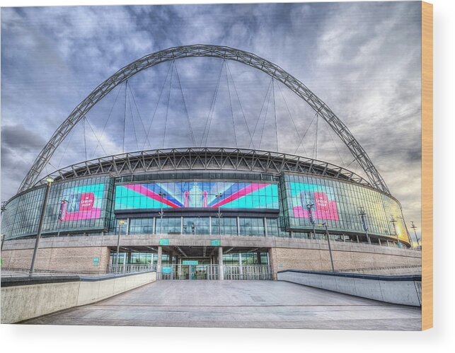 Wembley Way Wood Print featuring the photograph Wembley Stadium Wembley Way by David Pyatt