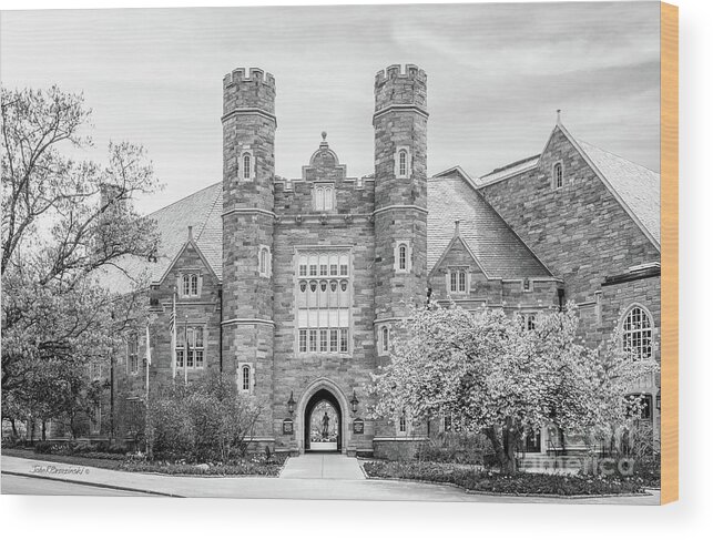 West Chester Wood Print featuring the photograph West Chester University Philips Hall by University Icons