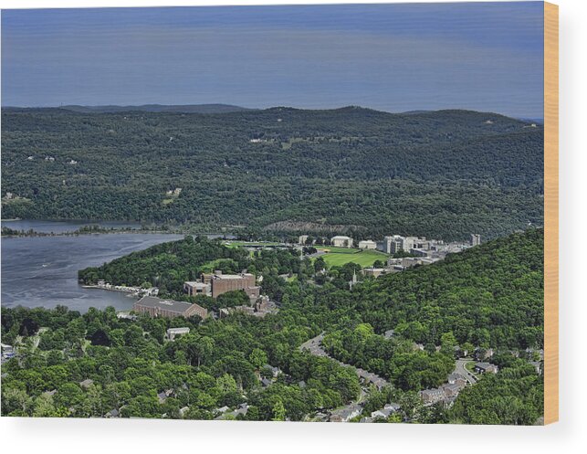 West Point Wood Print featuring the photograph West Point from Storm King Overlook by Dan McManus