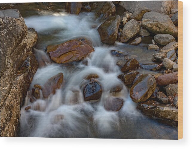 Chimney Tops Wood Print featuring the photograph West Prong Little Pigeon River by Rick Berk