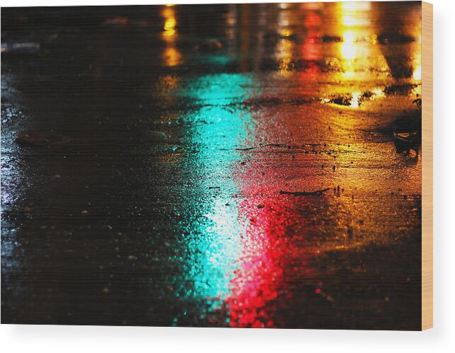 Low Detail Minimalism Wood Print featuring the photograph Whenever it rains by Prakash Ghai