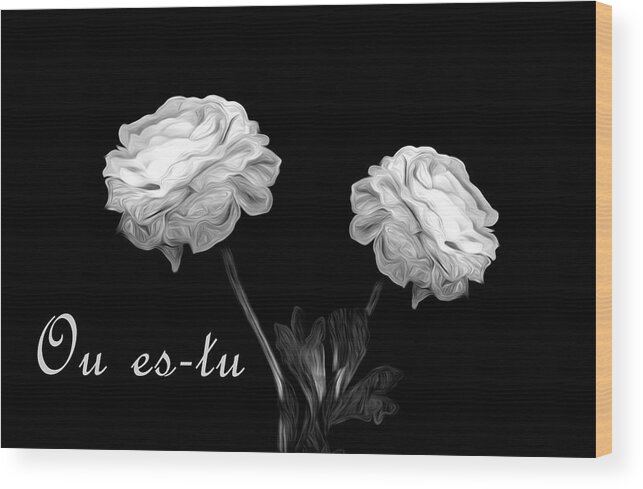 Flower Wood Print featuring the photograph Where Are You by Cecil Fuselier