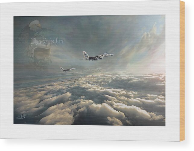 War Wood Print featuring the digital art Where Eagles Dare XXL by Peter Van Stigt