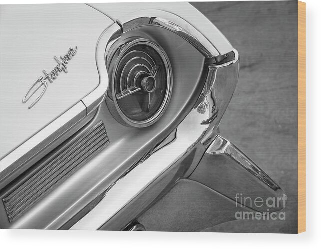 Oldsmobile Wood Print featuring the photograph White '61 Starfire by Dennis Hedberg