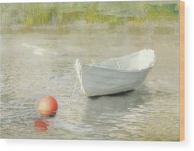 Boat Wood Print featuring the photograph White Dory by Karen Lynch