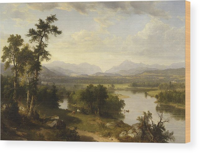 White Mountain Scenery Wood Print featuring the painting White Mountain Scenery by Asher Brown Durand