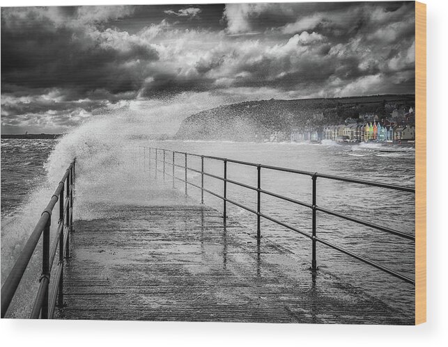 Whitehead Wood Print featuring the photograph Whitehead with a splash of colour by Nigel R Bell