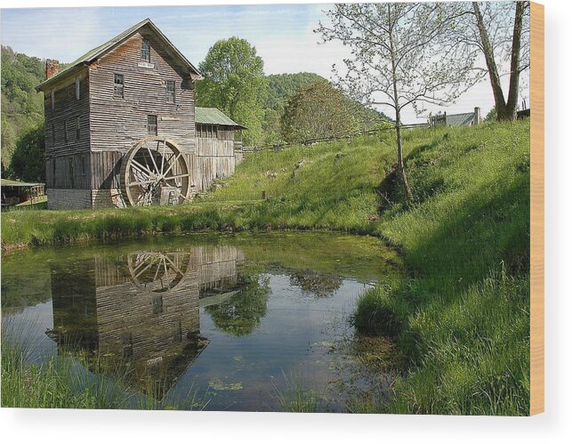 Mill Wood Print featuring the photograph White's Mill by Alan Lenk