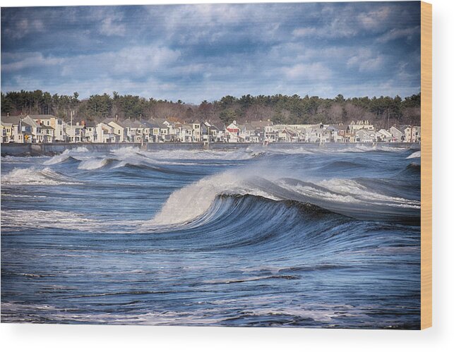 New Hampshire Wood Print featuring the photograph Wild Seas by Tricia Marchlik