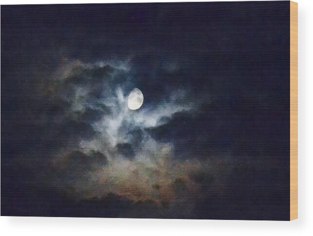 Sky Wood Print featuring the photograph Wild Sky by Eileen Brymer