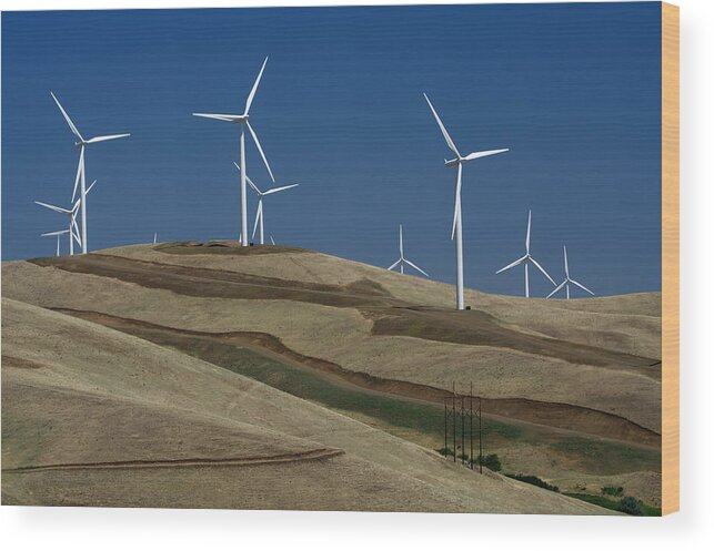 Wind Turbine Wood Print featuring the photograph Wind Power by Todd Kreuter