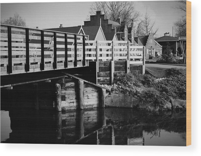 Bridge Wood Print featuring the photograph Windmill Island Garden Bridge by Ester McGuire