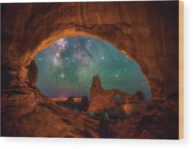 Night Sky Wood Print featuring the photograph Window to the Heavens by Darren White