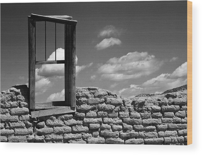 Ruins Wood Print featuring the photograph Window view by Carolyn D'Alessandro