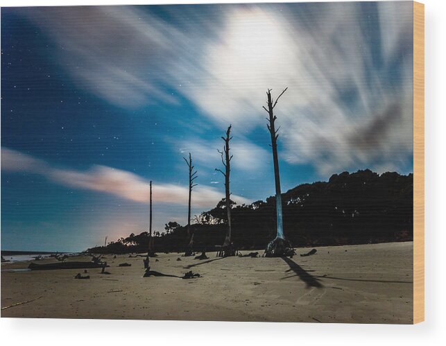Coast Wood Print featuring the photograph Winds of Driftwood Beach by Chris Bordeleau
