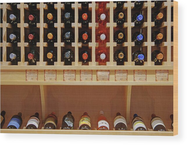 Wine Wood Print featuring the photograph Wine Rack - 1 by Nikolyn McDonald