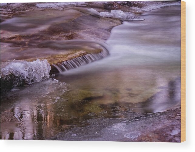 Stickney Brook Wood Print featuring the photograph Winter Brook by Tom Singleton