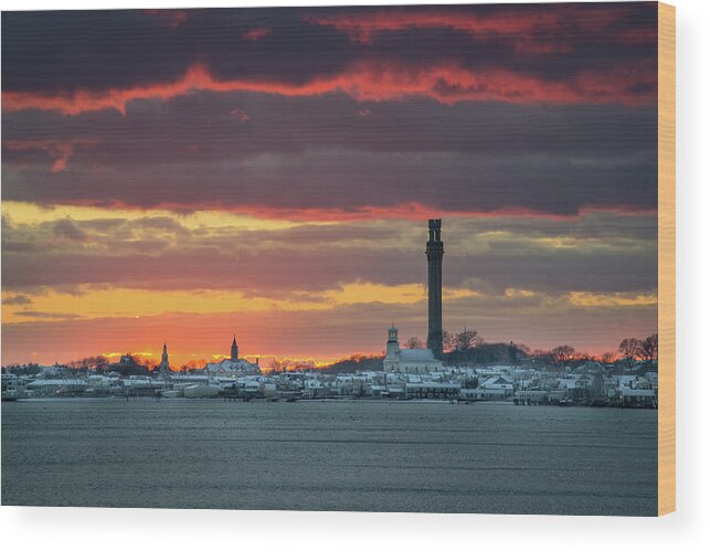 Provincetown Wood Print featuring the photograph Winter Layers by Ellen Koplow