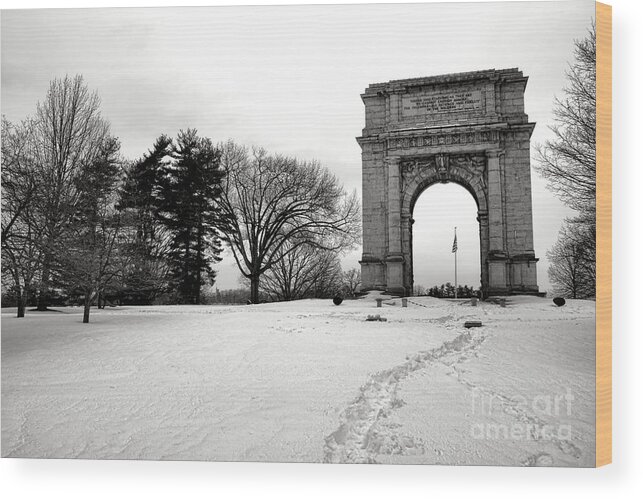 Valley Wood Print featuring the photograph Winter Path to Glory by Olivier Le Queinec
