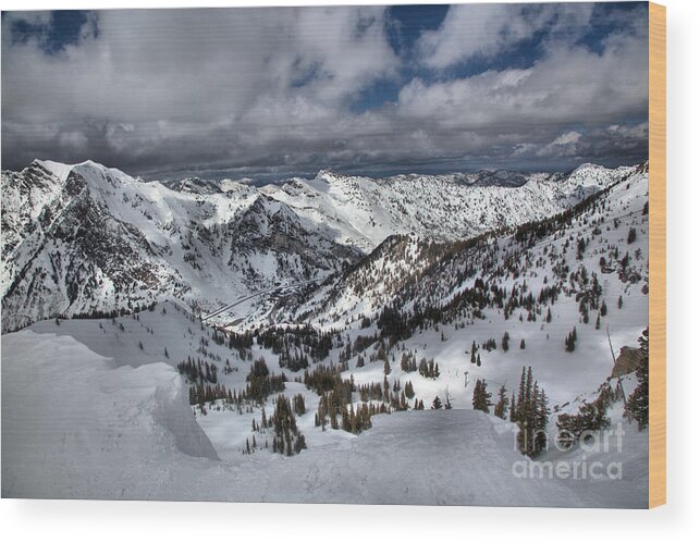 Great Scott Wood Print featuring the photograph Winter Wasatch Views by Adam Jewell