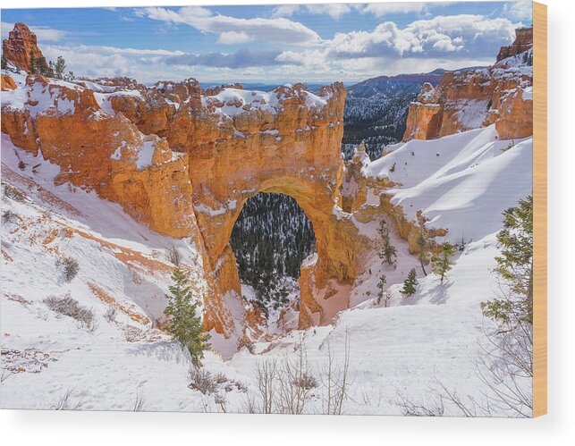 Bryce Canyon Wood Print featuring the photograph Winter's Gate by Ryan Moyer