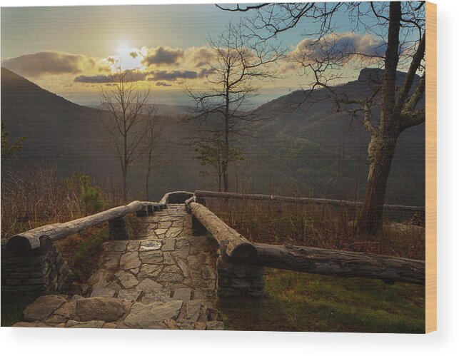 Sunrise Wood Print featuring the photograph Wisemans View by Dennis Sprinkle