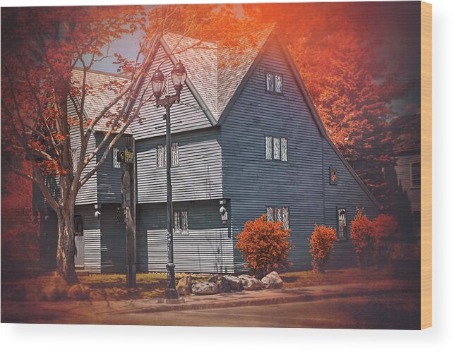 Salem Wood Print featuring the photograph Witch House Salem Massachusetts by Carol Japp