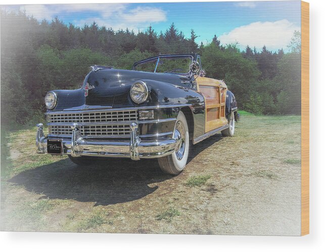 Automotive Wood Print featuring the photograph Woody Chrysler by Bill Posner