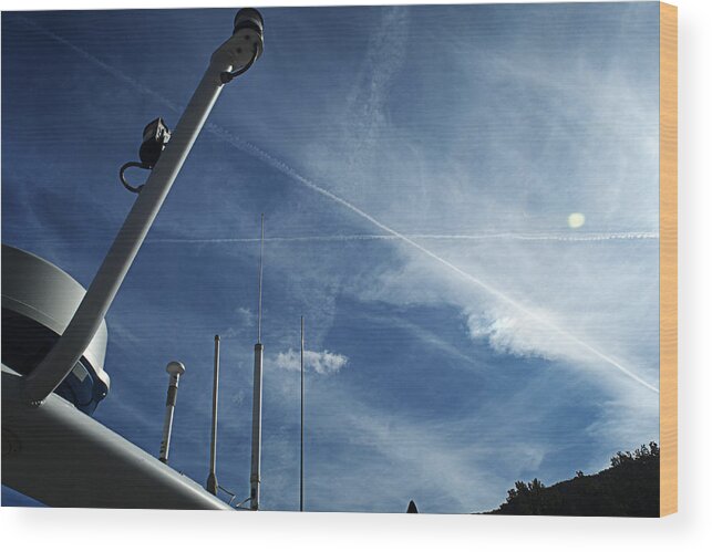 Clouds Wood Print featuring the photograph X Marks the Spot by George Taylor